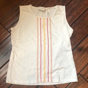 Liz Claiborne Petites white sleeveless top size s